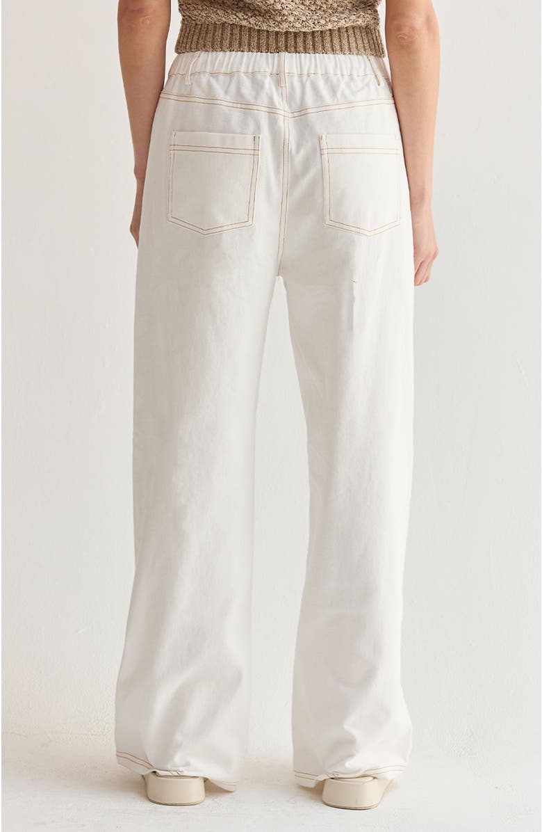 CRESCENT White Denim Pants, Alternate, color, White