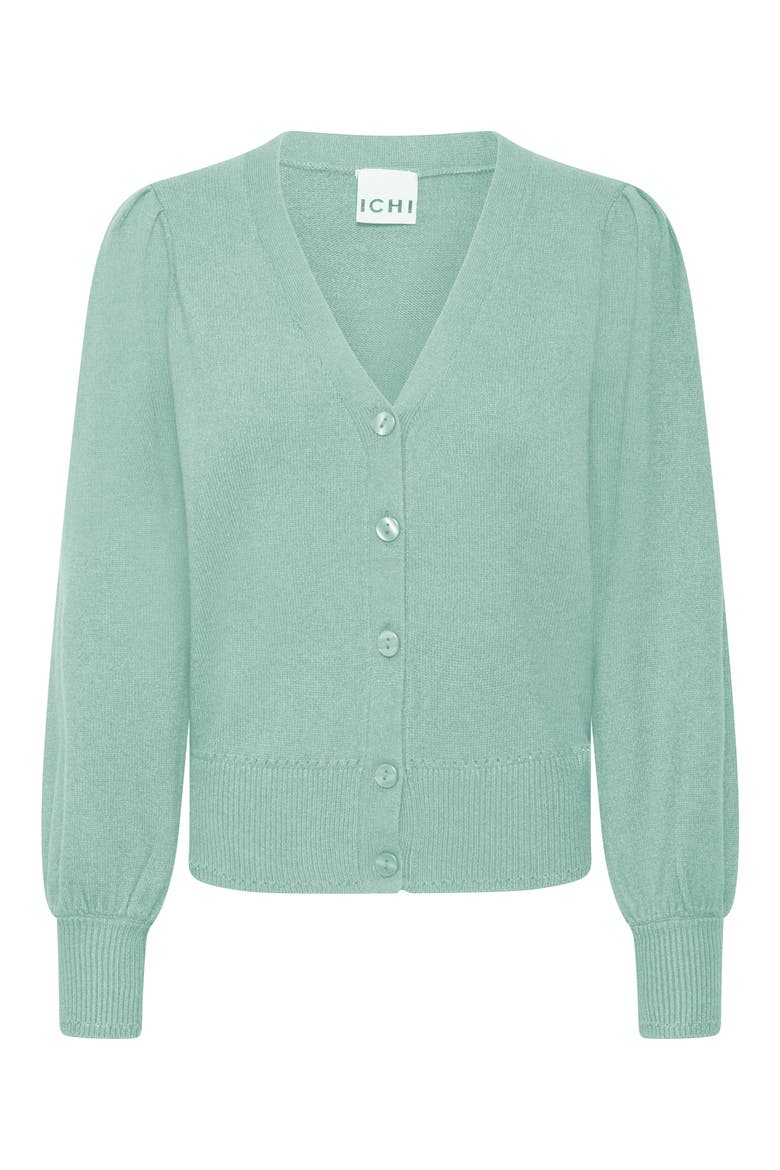 V-Neck Knit Cardigan, Alternate, color, BERYL GREEN