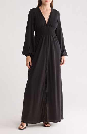 GO COUTURE Bishop Sleeve Maxi Dress