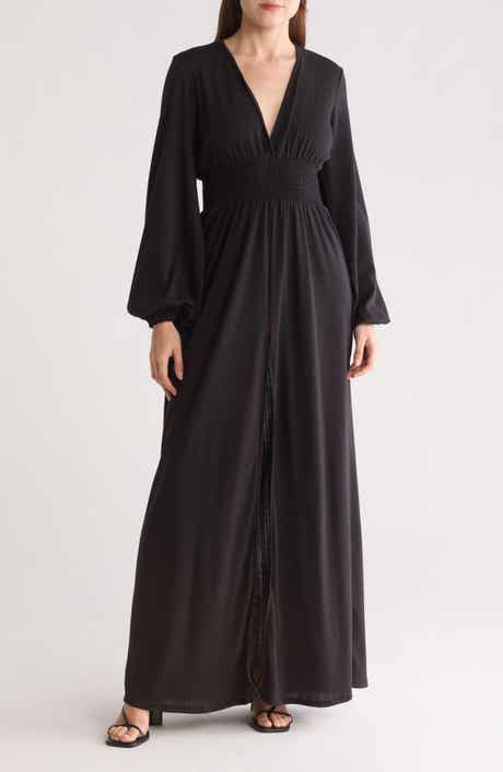 GO COUTURE Bishop Sleeve Maxi Dress