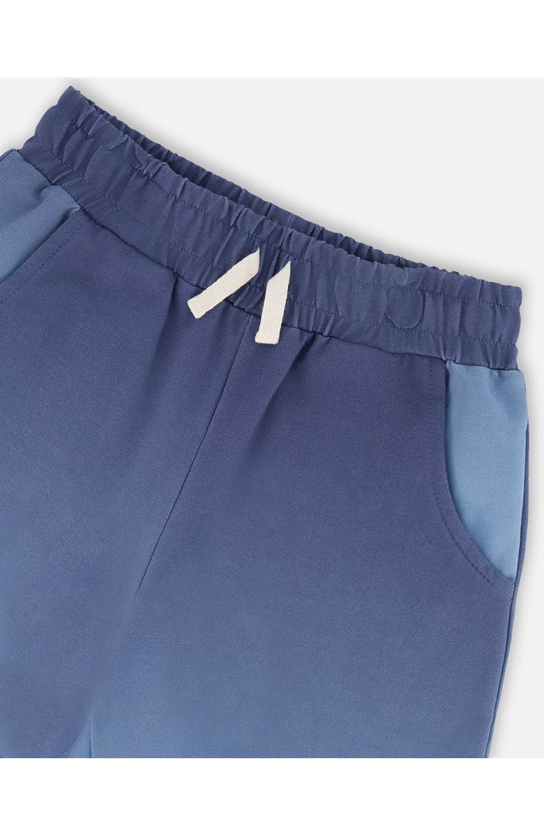 Deux par Deux Sleeveless Gradient Hooded Top and Shorts Set, Alternate, color, Blue Gradient