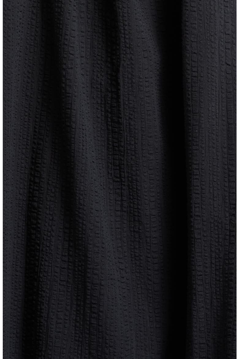 Seersucker Nightgown, Alternate, color, BLACK