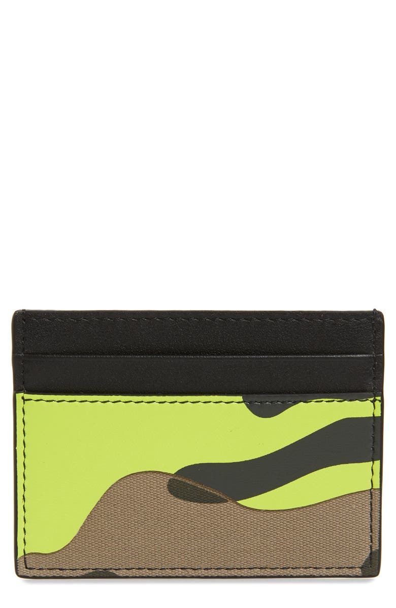 Valentino Garavani Valentino Camo Card Case, Main, color, 