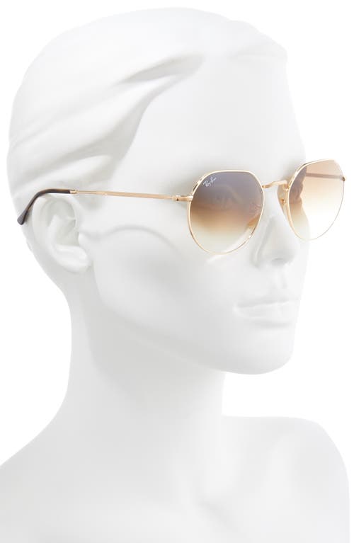 Ray Ban Ray-ban Jack 53mm Round Sunglasses In Brown