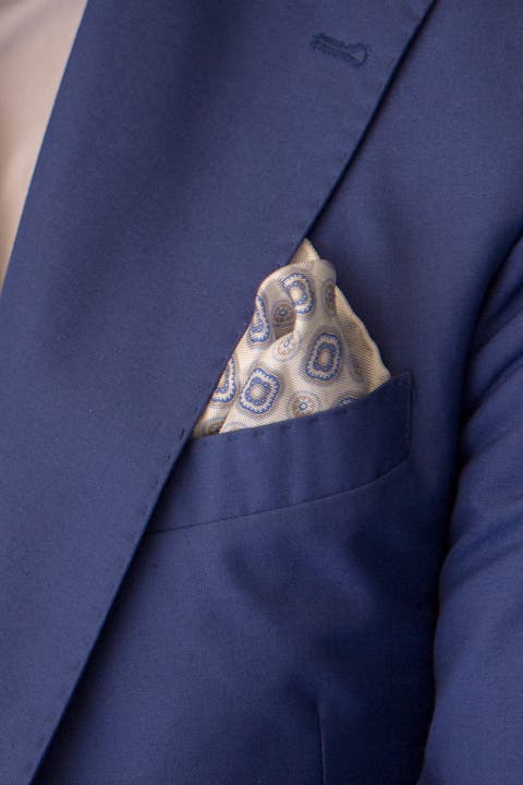 Italo - Double Sided Silk Pocket Square for Men