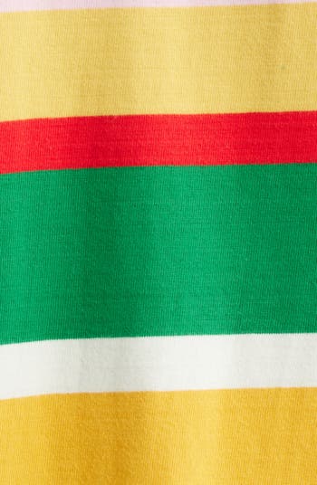 Treble Stripe Cropped Cotton Graphic T-Shirt