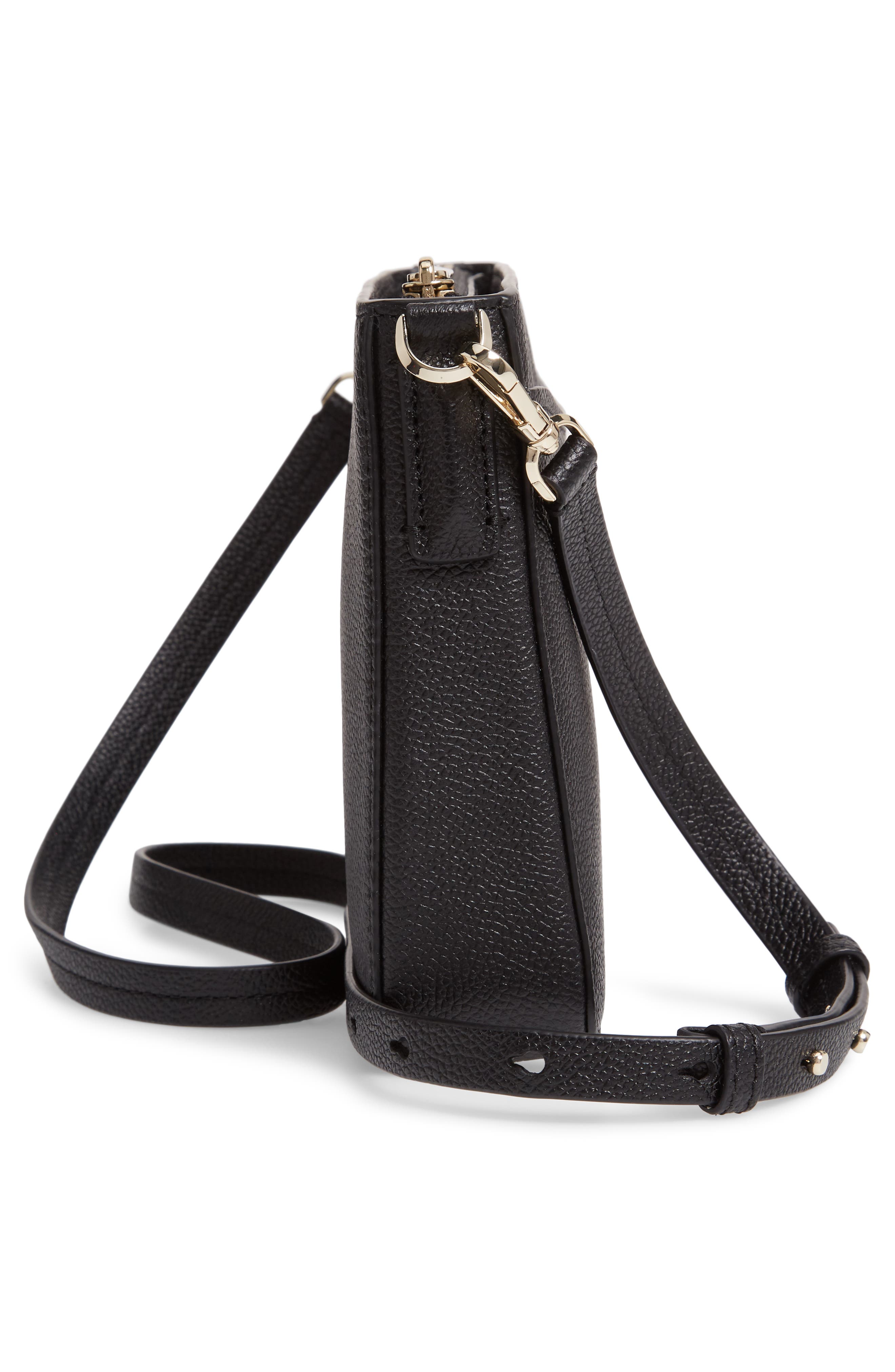 margaux medium convertible crossbody bag, Alternate, color, BLACK