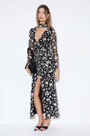 MissPap Spot Print Mesh Scarf Dress