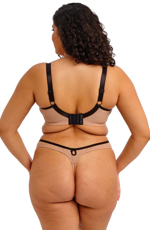 Elomi Teagan Padded Underwire Half Cup Bra In Brown