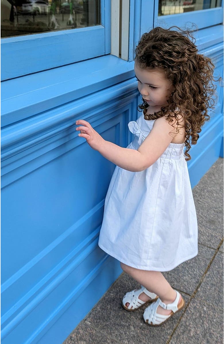 Hope & Henry Girls' Sleeveless Bow Front Linen Sundress, Kids, Alternate, color,