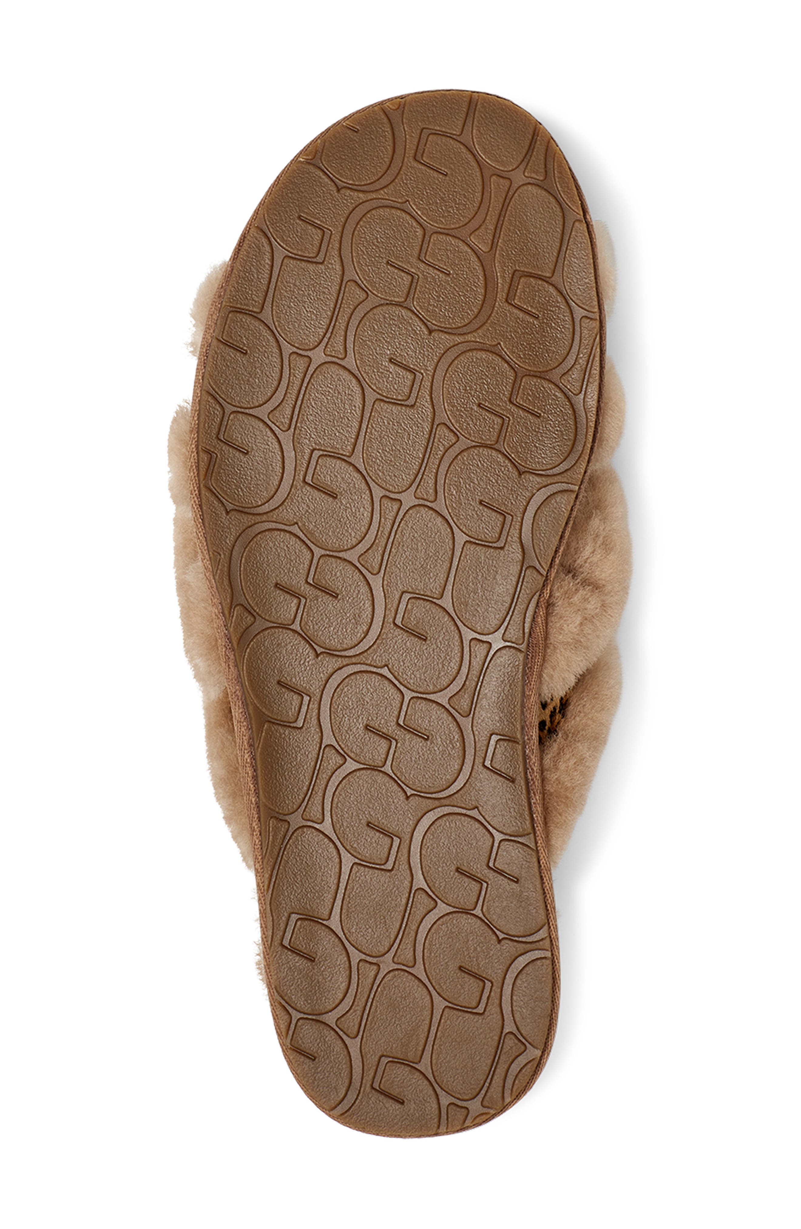 UGG<sup>®</sup> Scuffita Speckles Genuine Shearling & Calf Hair Slipper, Alternate, color, 
