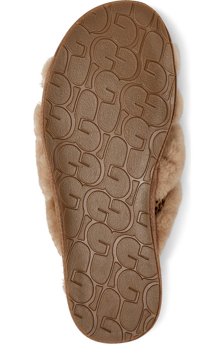 UGG<sup>®</sup> Scuffita Speckles Genuine Shearling & Calf Hair Slipper, Alternate, color,