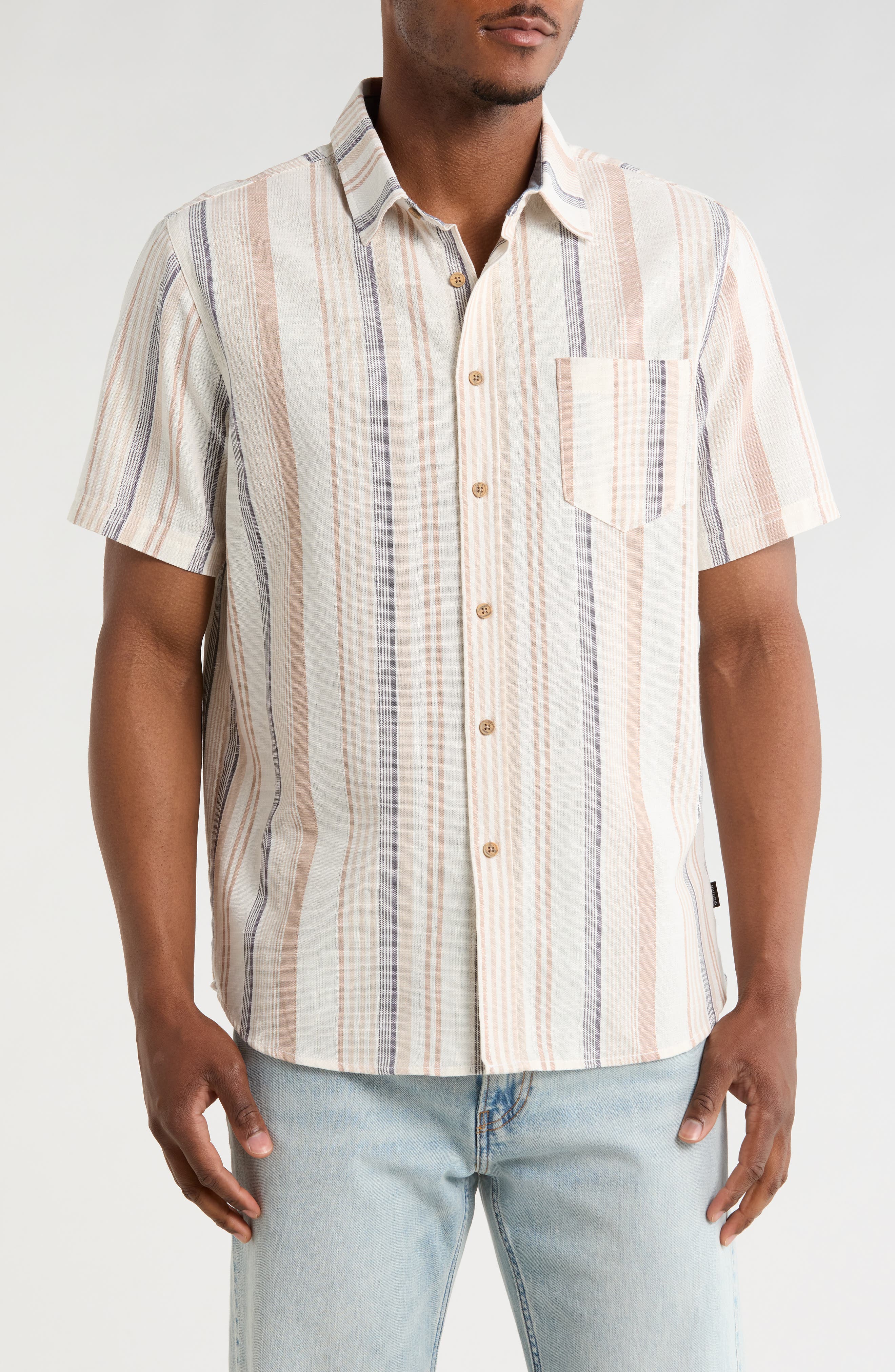 Union Rio Stripe Short Sleeve Button-Up Shirt
