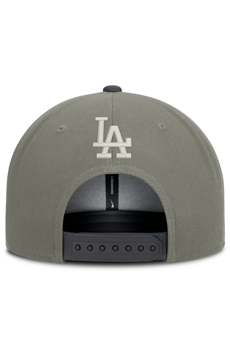 Men's Nike Olive Los Angeles Dodgers Pro Dri-FIT Snapback Hat, Alternate, color, Gray
