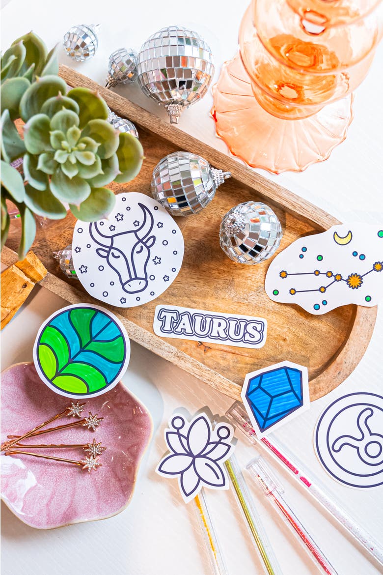 Color The Cosmos Adult Creative Activity Mega Bundle, Alternate, color, Taurus