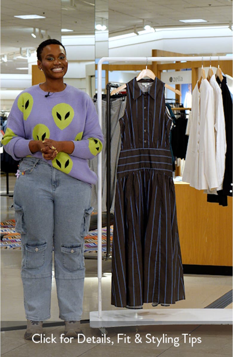 Romy Stripe Midi Dress, sales video thumbnail