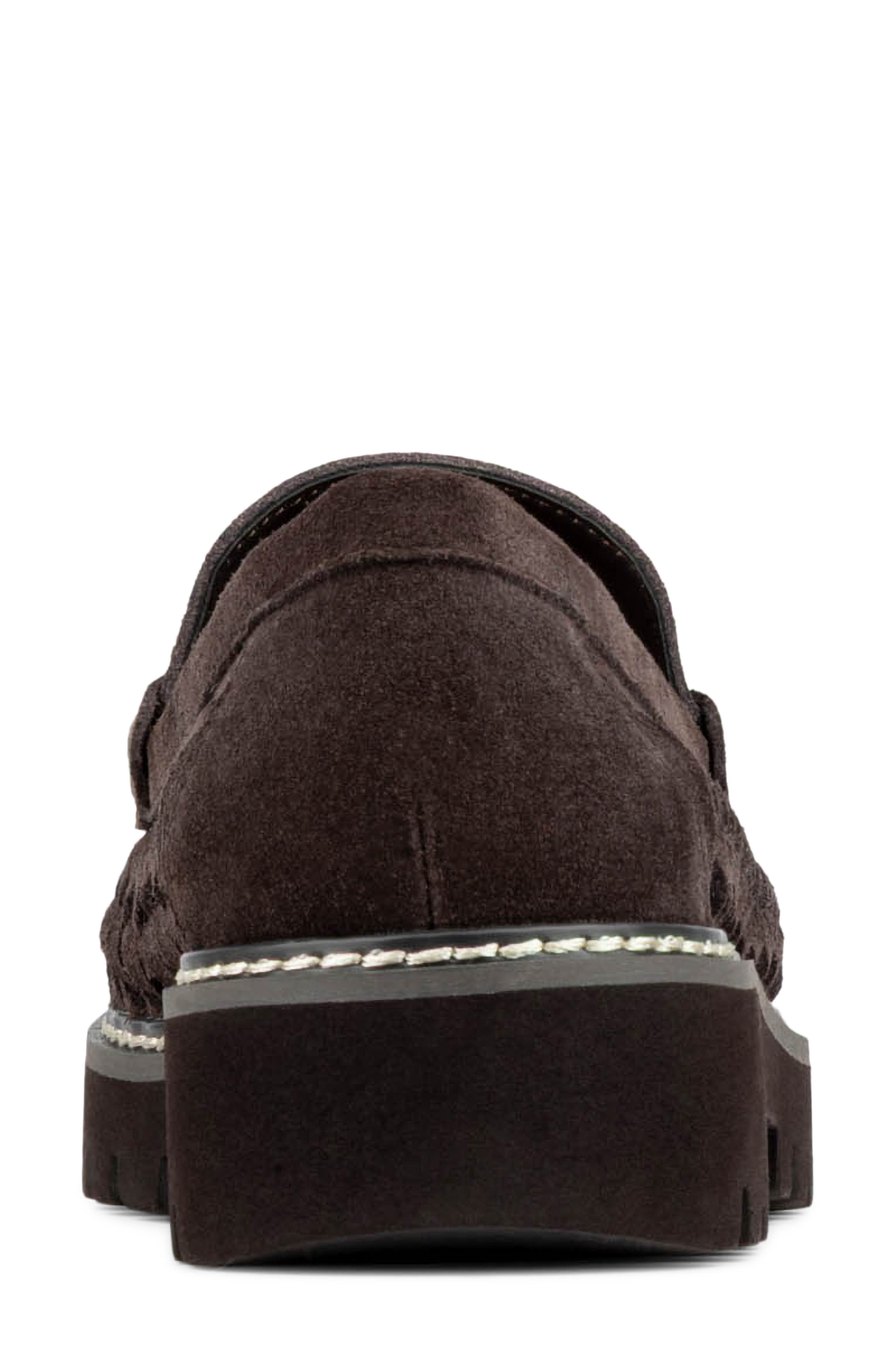 Hansine Lug Sole Bit Loafer, Alternate, color, DARK BROWN