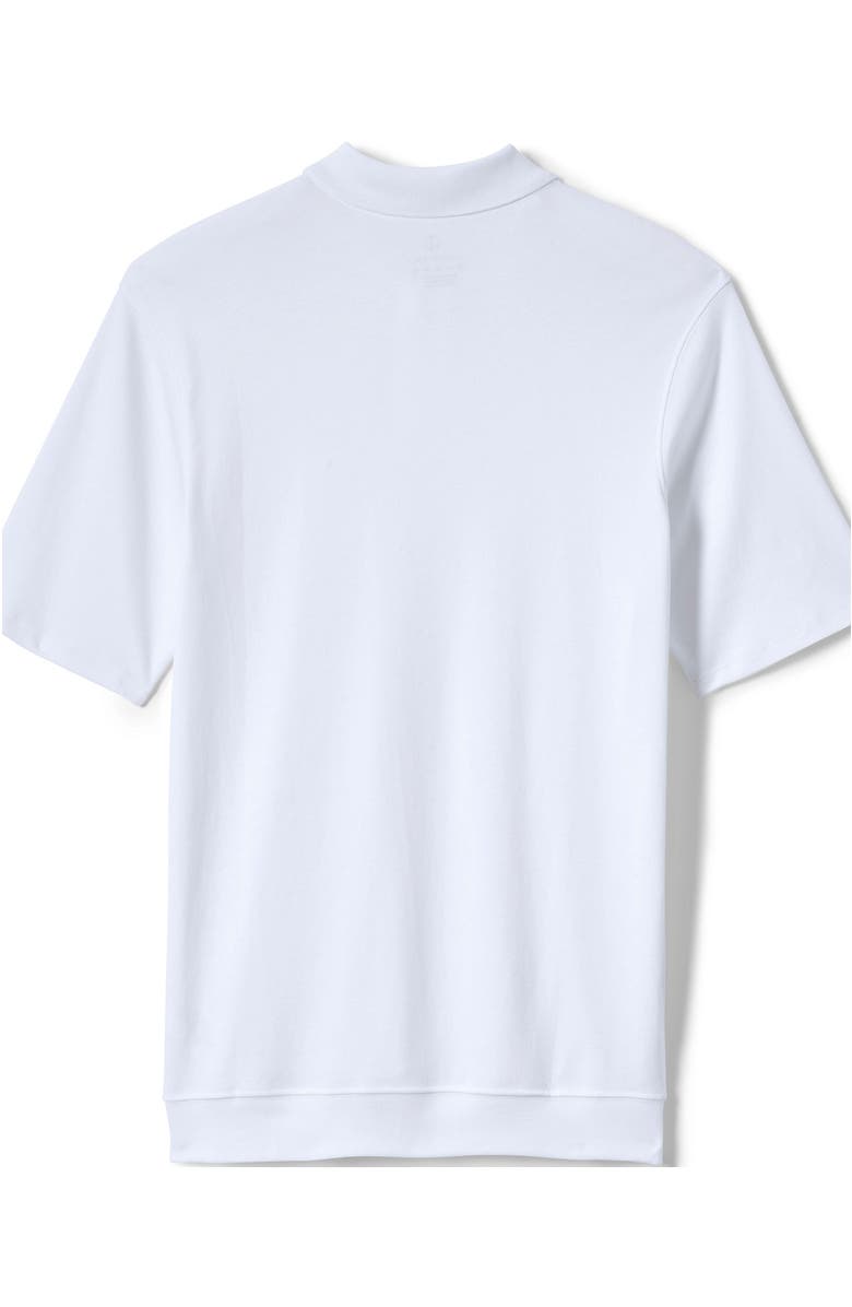 Lands' End School Uniform  Short Sleeve Banded Bottom Polo Shirt, Alternate, color, White