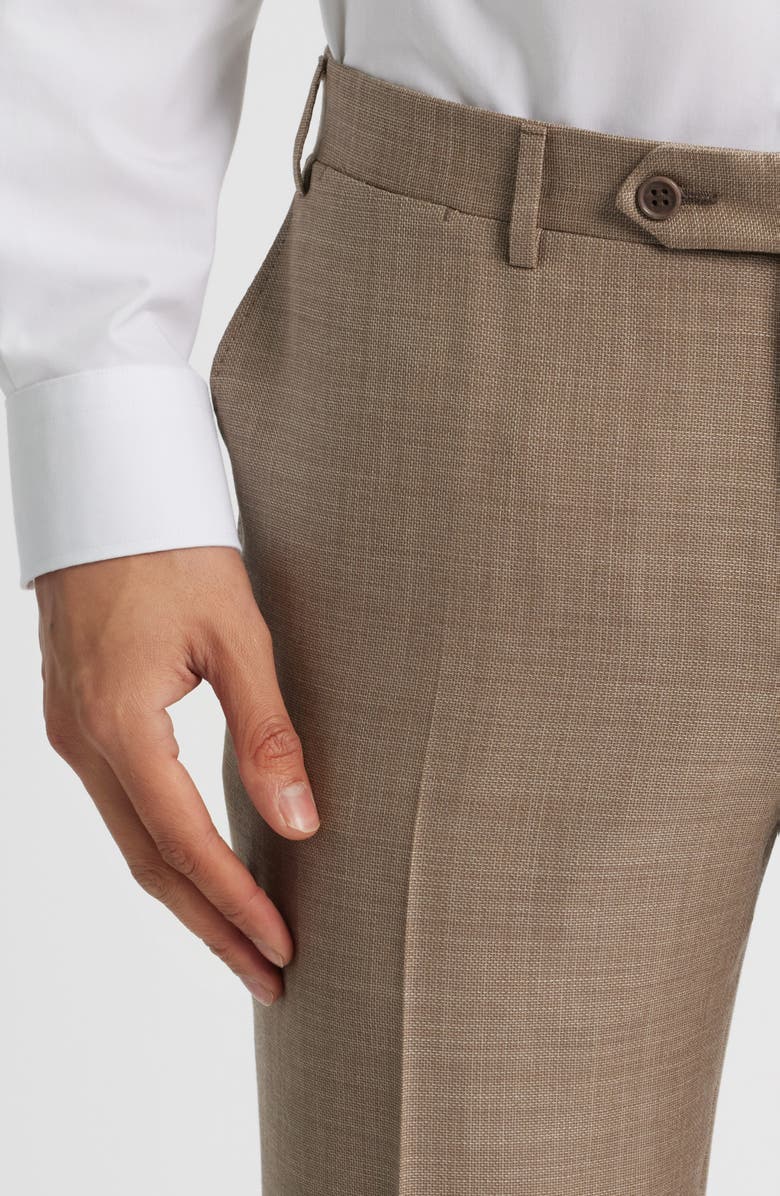 Canali Siena Regular Fit Pants, Alternate, color, Light Brown