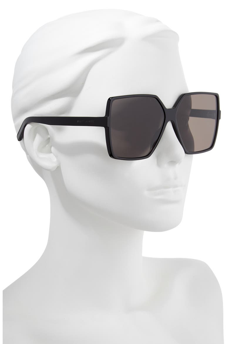 Betty 63mm Sunglasses, Alternate, color, BLACK