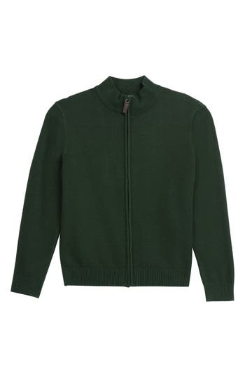 X-ray Xray Kids' Full Zip Cardigan Sweater In Green