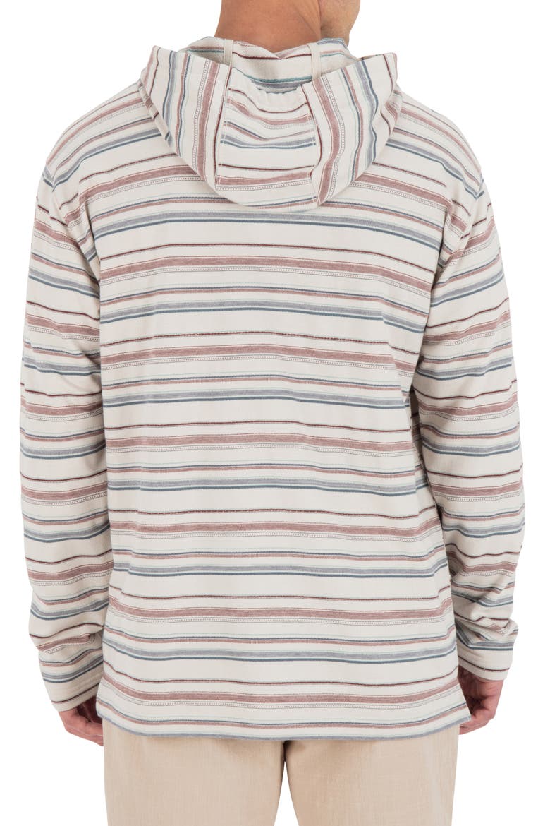 OG Stripe Hooded Poncho, Alternate, color, BONE