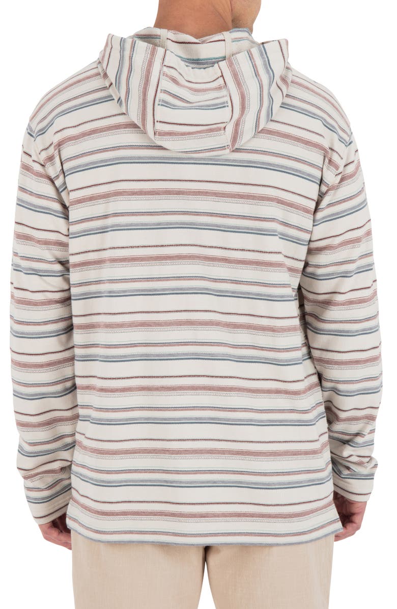 Hurley OG Stripe Hooded Poncho, Alternate, color, Bone