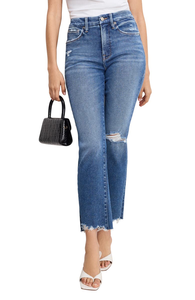 Good American Good Legs Straight Leg Jeans, Main, color, Indigo943