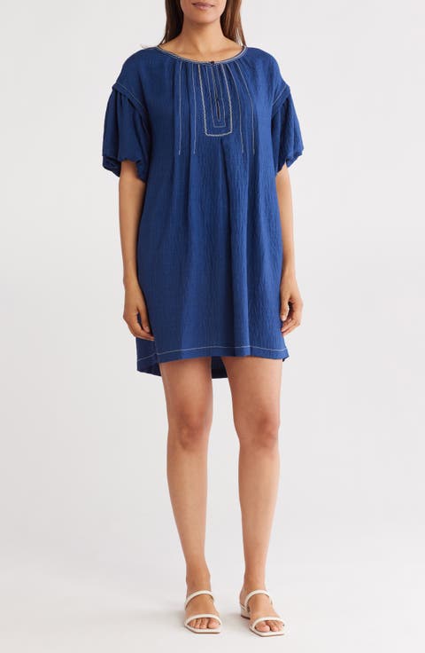 Bubble Sleeve Mini Dress