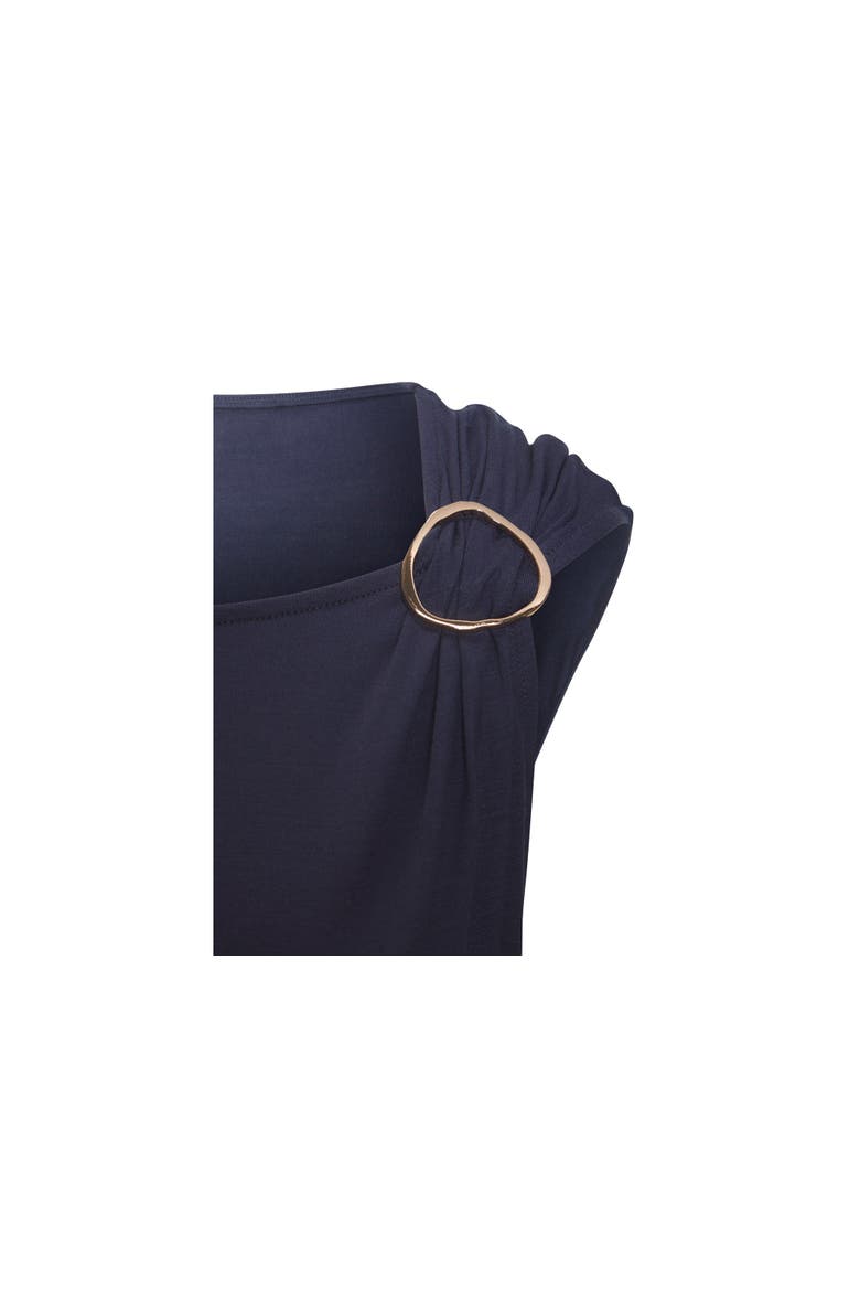 Asymmetrical Ring Detail Top, Alternate, color, Navy