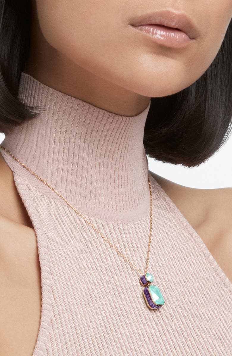 Swarovski Chroma Swarovski Crystal Pendant Necklace, Alternate, color, 