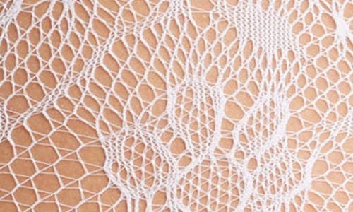 High Heel Jungle Venise Lace Fishnet Tights In White
