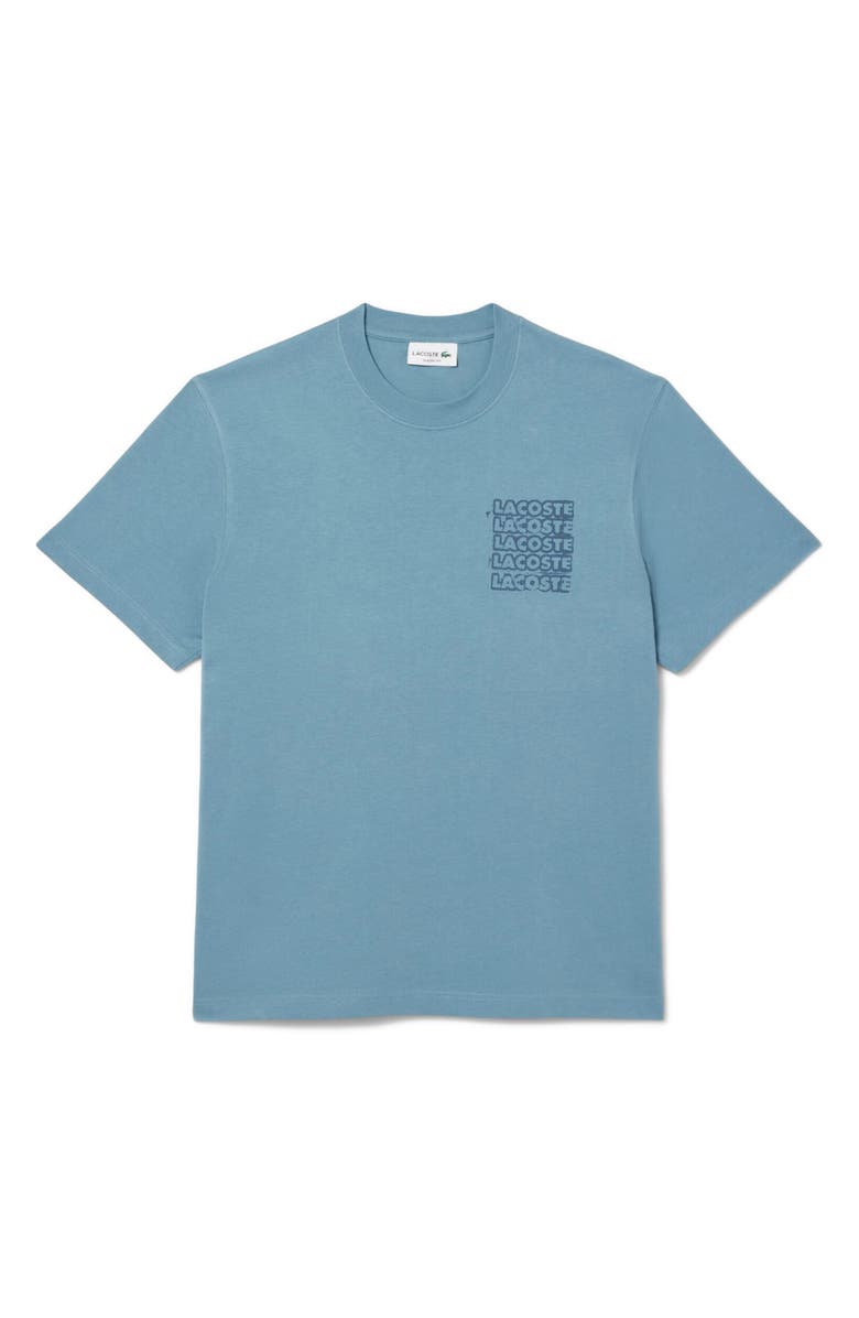 Lacoste Stencil Classic Fit Graphic T-Shirt, Alternate, color, Cun Limestone/ Falcon