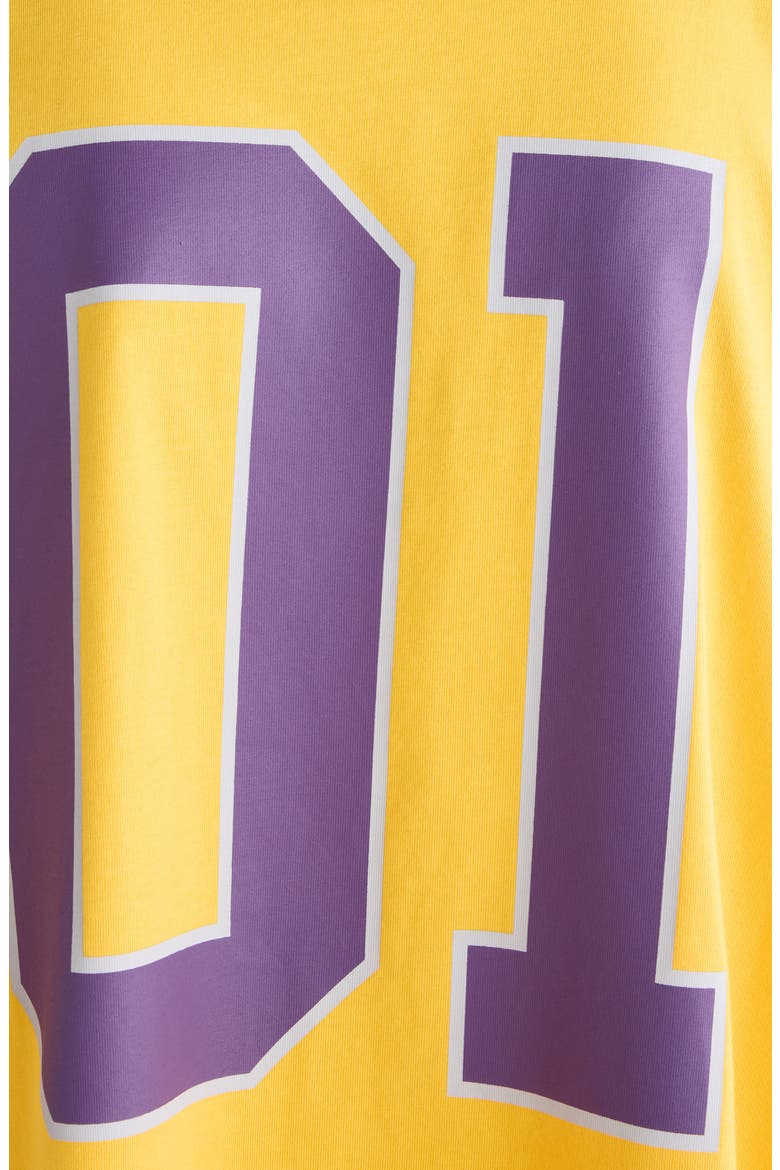 Jersey Oversize Cotton T-Shirt, Alternate, color, 7090 YELLOW/ DEEP PURPLE