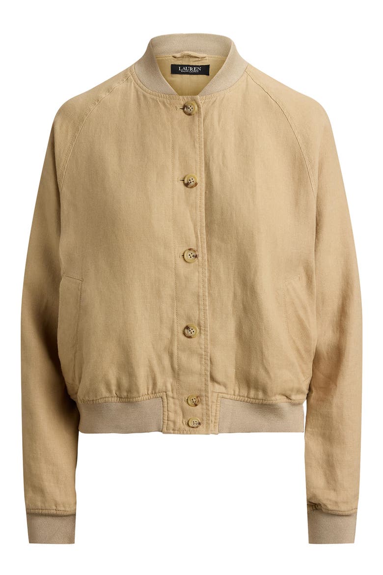 Linen Flight Jacket, Alternate, color, BIRCH BEIGE