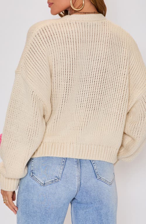 Vici Collection Garden Stroll 3d Floral Cardigan In Multi