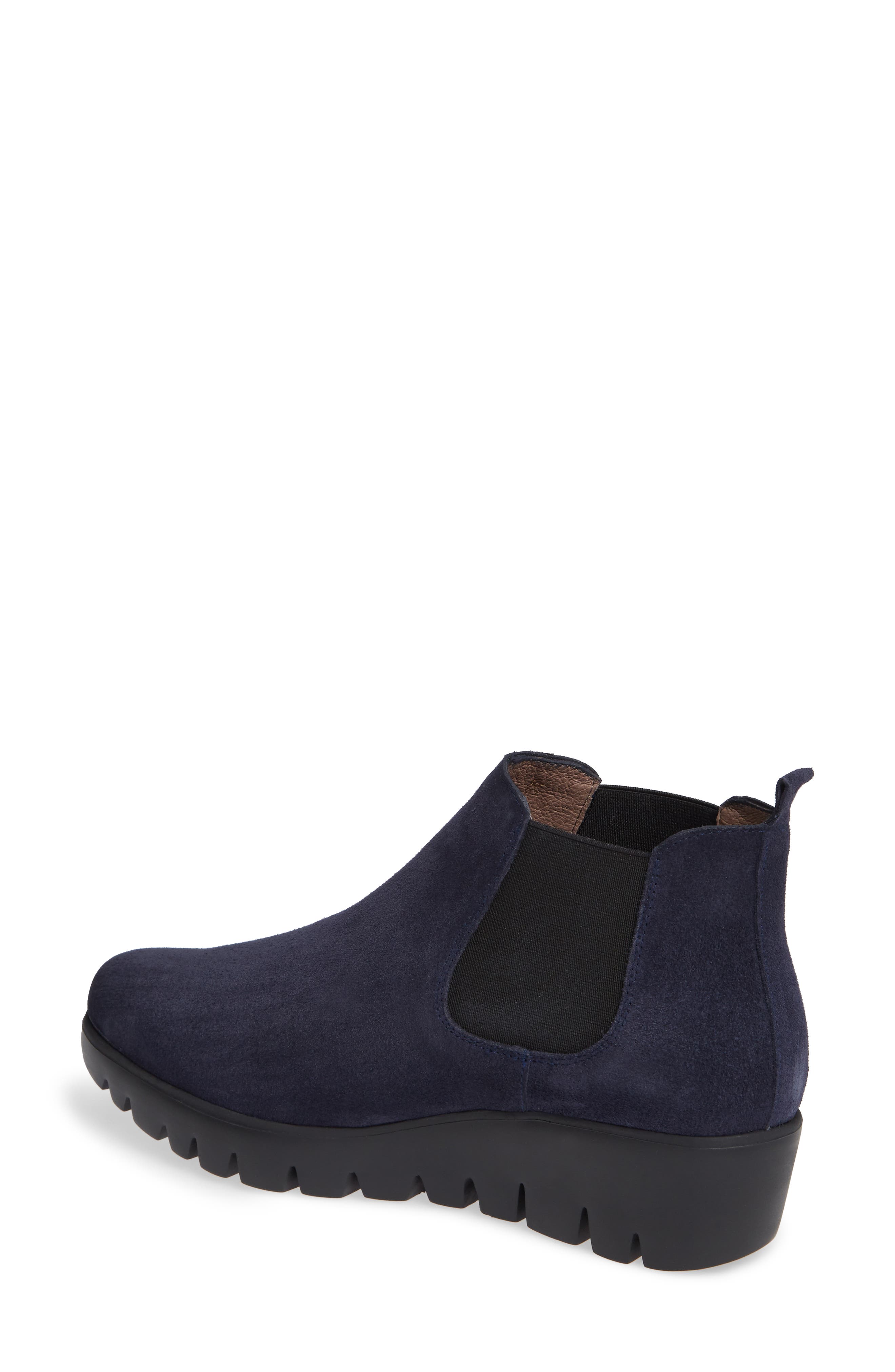 Wonders Slip-On Chelsea Boot, Alternate, color, Navy Suede