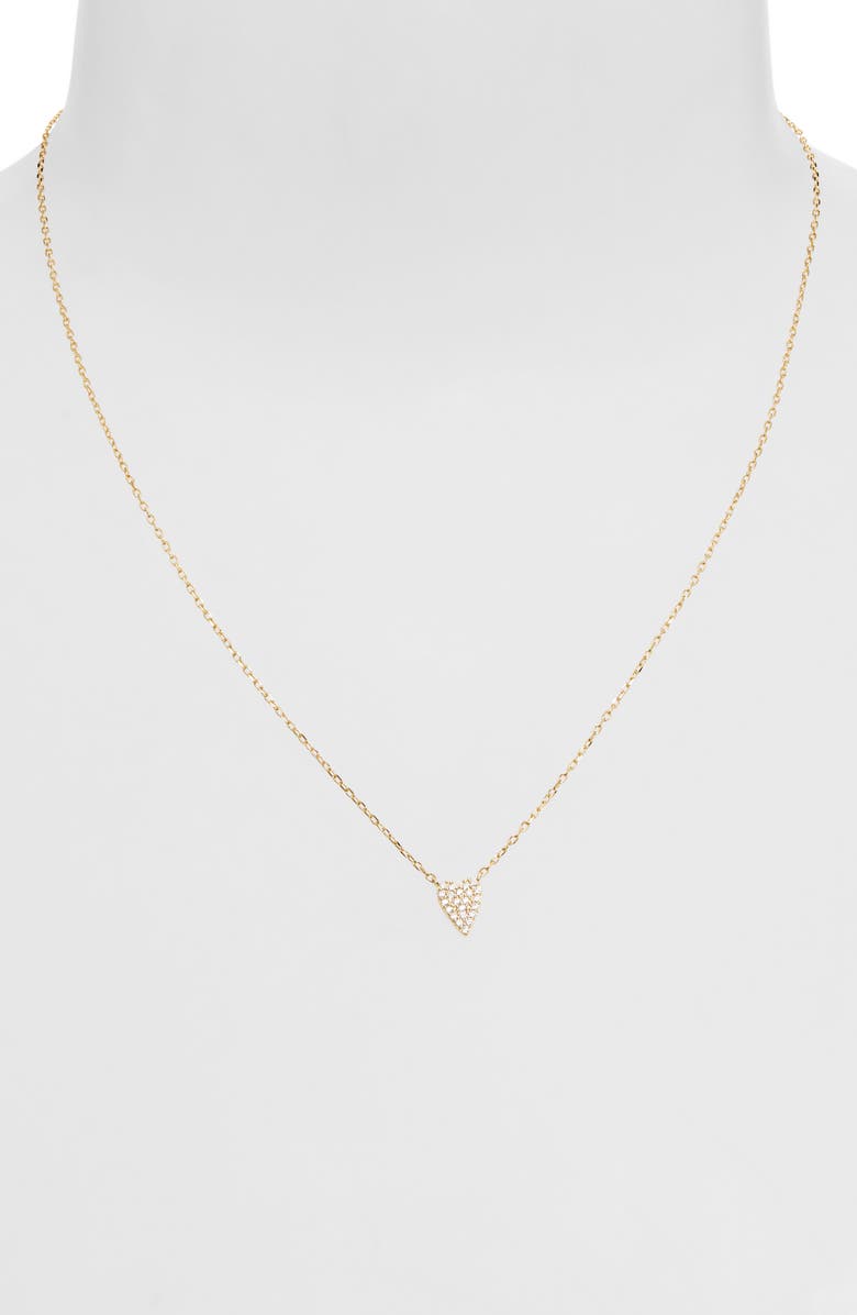 ARGENTO VIVO CZ Pavé Heart Pendant Necklace, Alternate, color, Gold