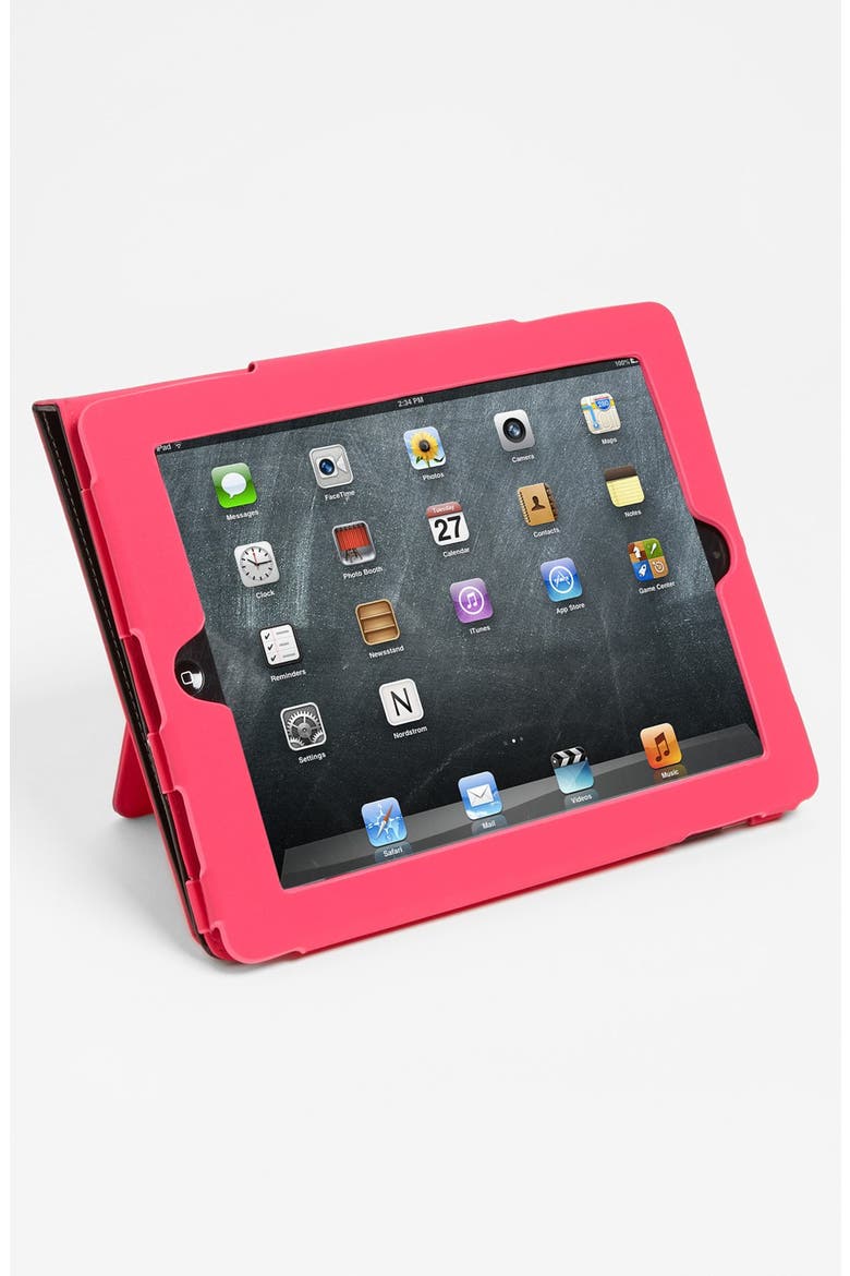 'petula stripe' iPad 2 & 3 folio, Alternate, color, BLACK/ CREAM