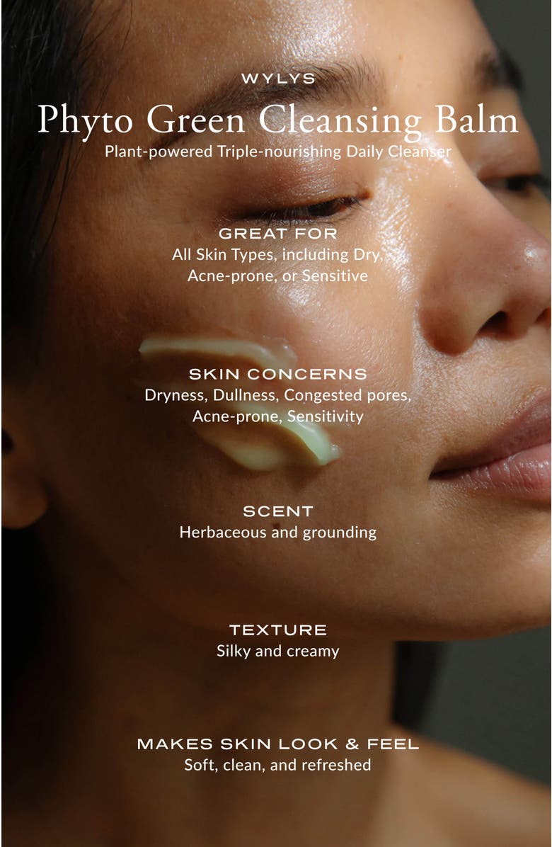WYLYS Phyto Green Cleansing Balm & Sage Verte Makeup Bag, Alternate, color, Green