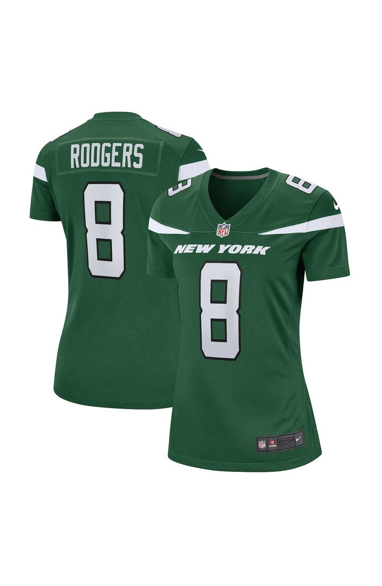 Nike Women's Nike Aaron Rodgers Green New York Jets Player Jersey, Main, color, 