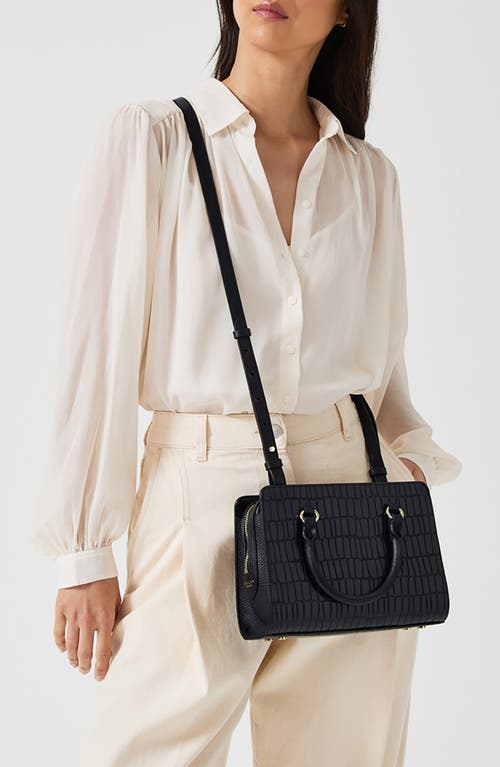 Radley London Angel Lane Croc Embossed Crossbody Bag In Black