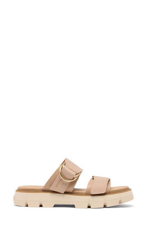 Sorel Rein Cb Platform Slide Sandal In Honest Beige/bleached Ceramic