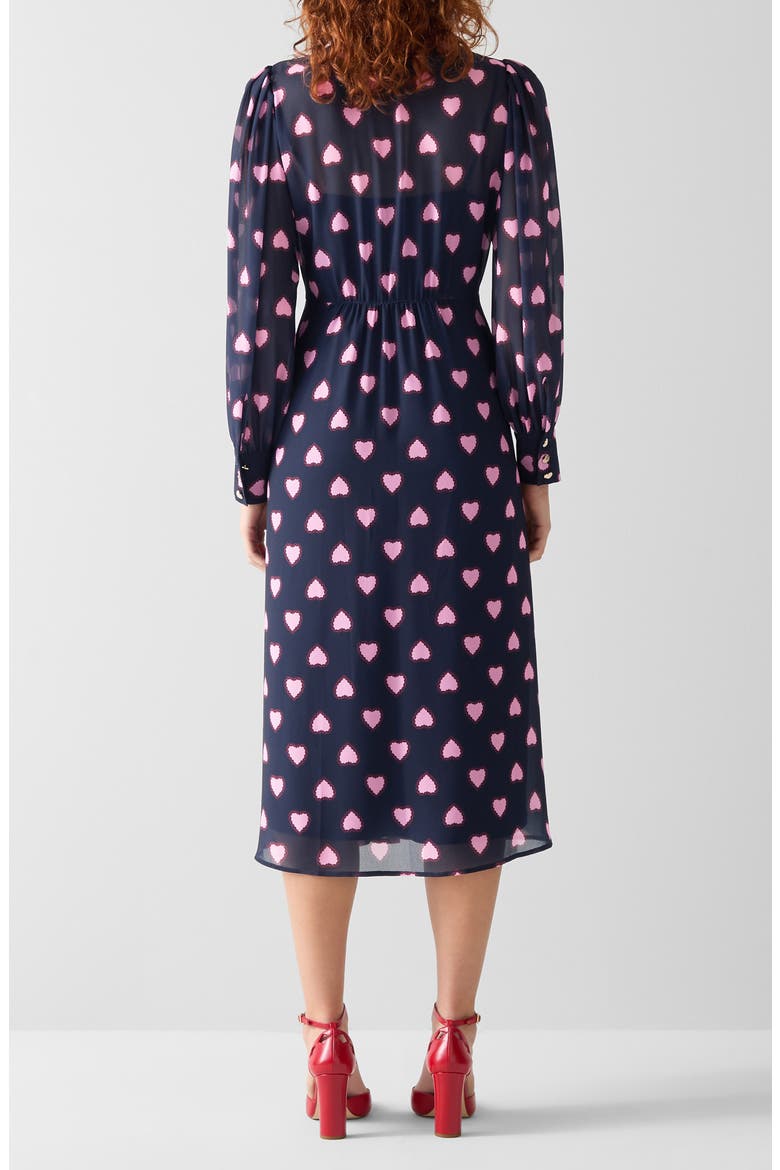 Cody Long Sleeve Chiffon Shirtdress, Alternate, color, NAVY MULTI