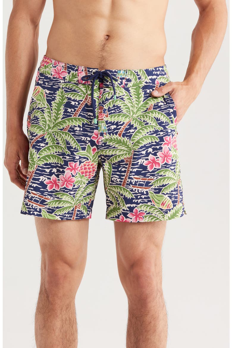 Waikiki Swim Trunks, Main, color, NAVY