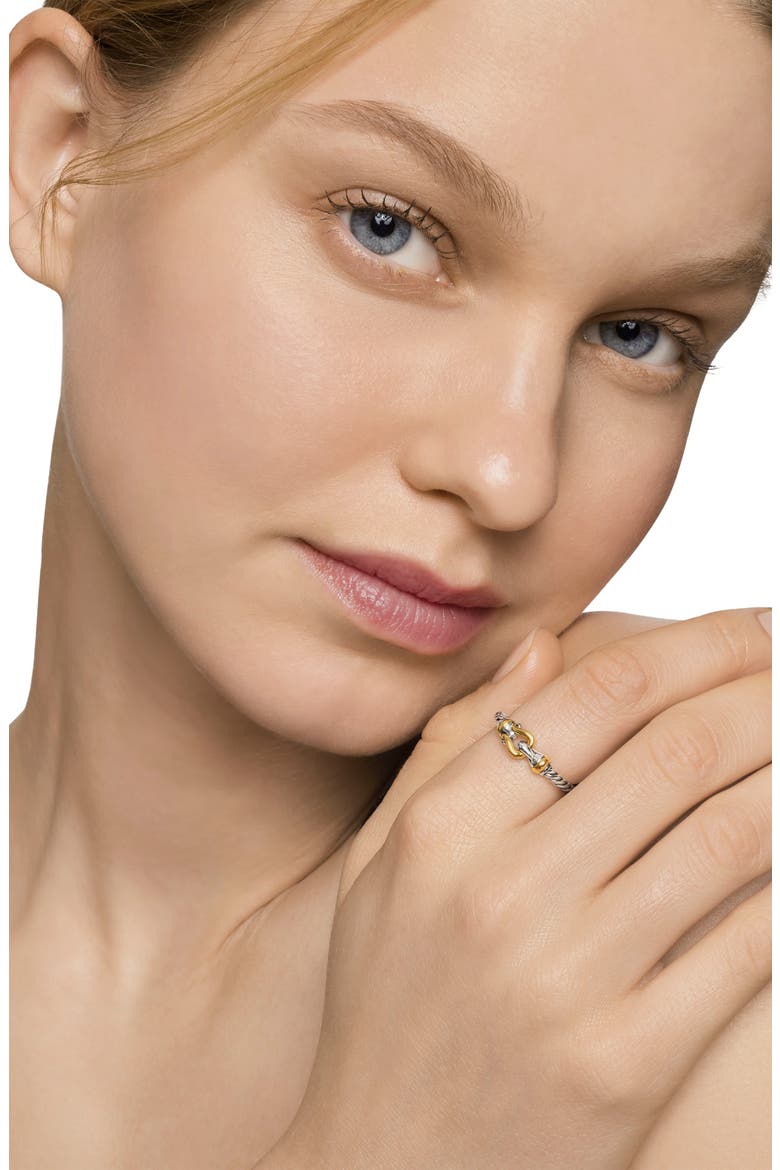 Cable Collectibles Petite Buckle Ring, Alternate, color, SILVER