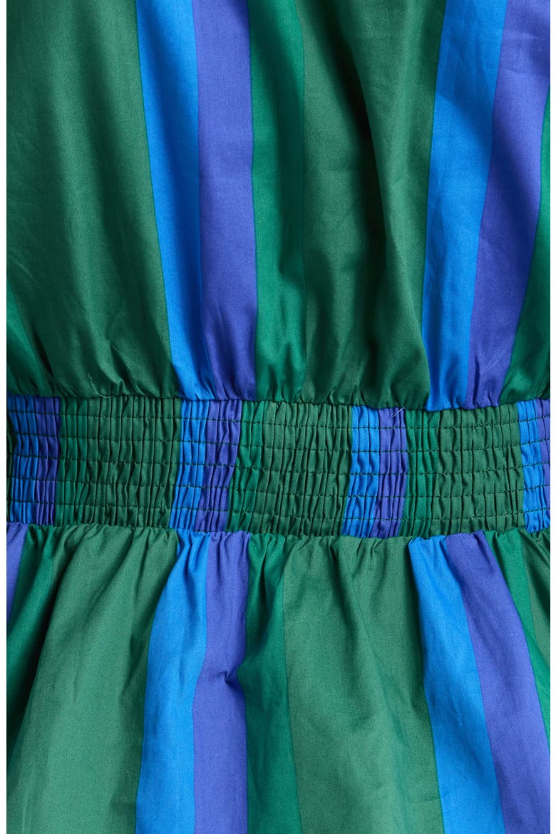 Dolary Stripe Mirana Smock Top, Alternate, color, EMERALD-BLUES