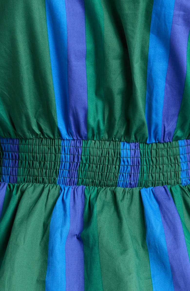 SUGARLIPS Dolary Stripe Mirana Smock Top, Alternate, color, Emerald-Blues