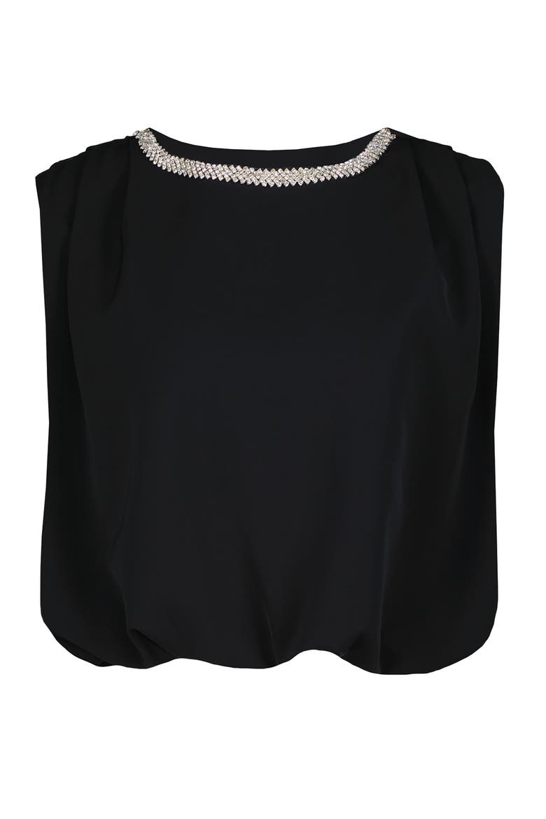 Monroe Bubble Hem Top, Alternate, color, Black