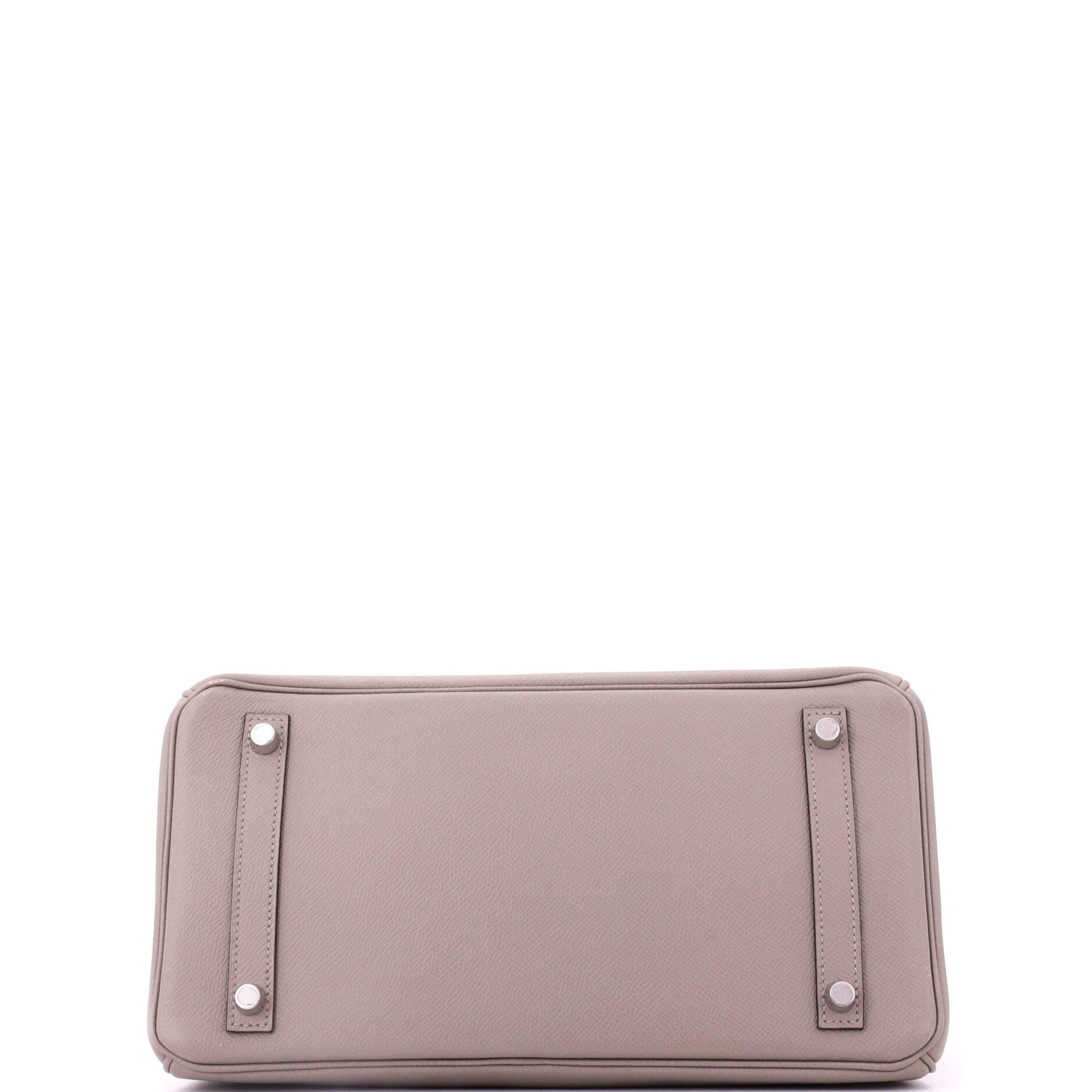 Pre-Owned Hermes Birkin Handbag Grey Epsom with Palladium Hardware 30, Alternate, color, Gris Asphalte